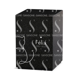 U35-00 - URNE EN GRANIT AVEC MOTIFS - Sansone Collection