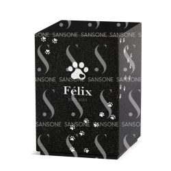 U35-00 - GRANITE URN WITH MOTIFS - Sansone Collection