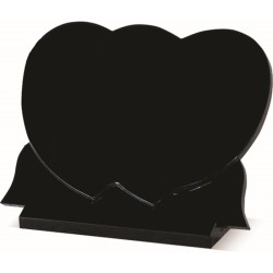 PS0202 - DOUBLE HEART PLAQUE WITH BASE - Sansone Collection