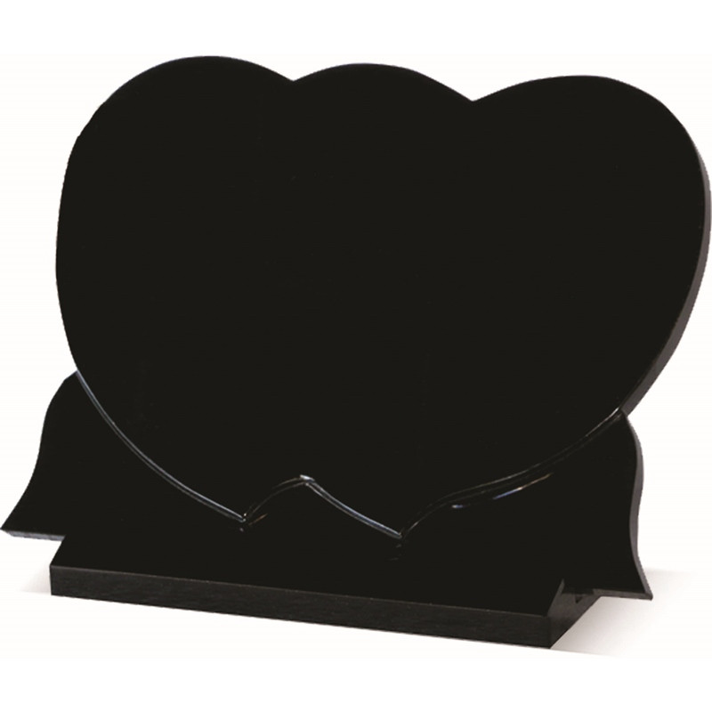 PS0202 - DOUBLE HEART PLAQUE WITH BASE - Sansone Collection