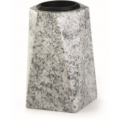 V01 - GRANITE SQUARE VASE WITH SINGLE BEVEL EDGES  - Sansone Collection