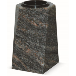 V01 - GRANITE SQUARE VASE WITH SINGLE BEVEL EDGES  - Sansone Collection